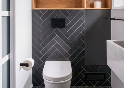 1960s Dated Bathroom to Modern, Space-Saving – in Timonium, MD